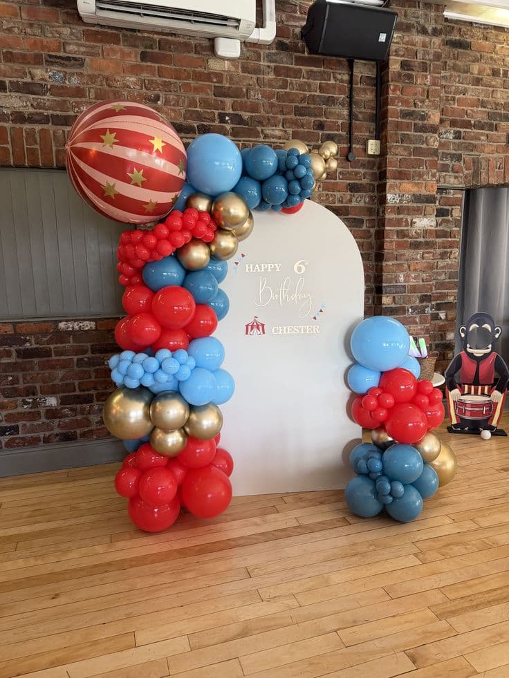 Circus Fun Balloon Arch & Backdrop Decor