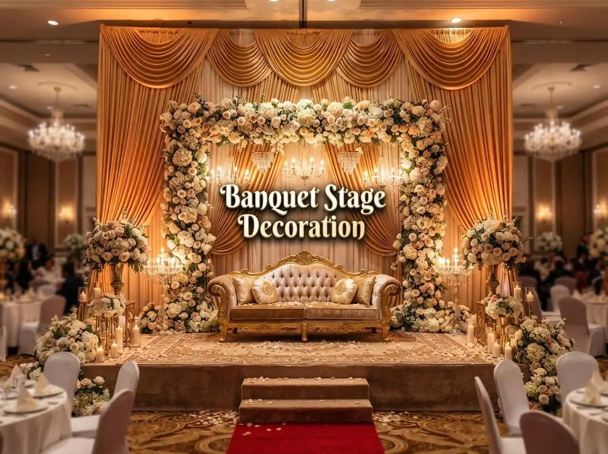 Grand banquet hall stage decoration