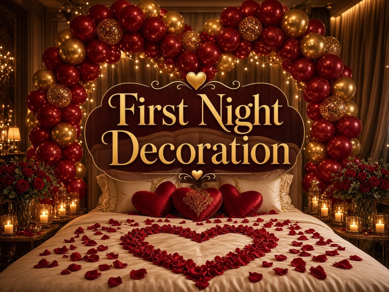 First night room flower decoration