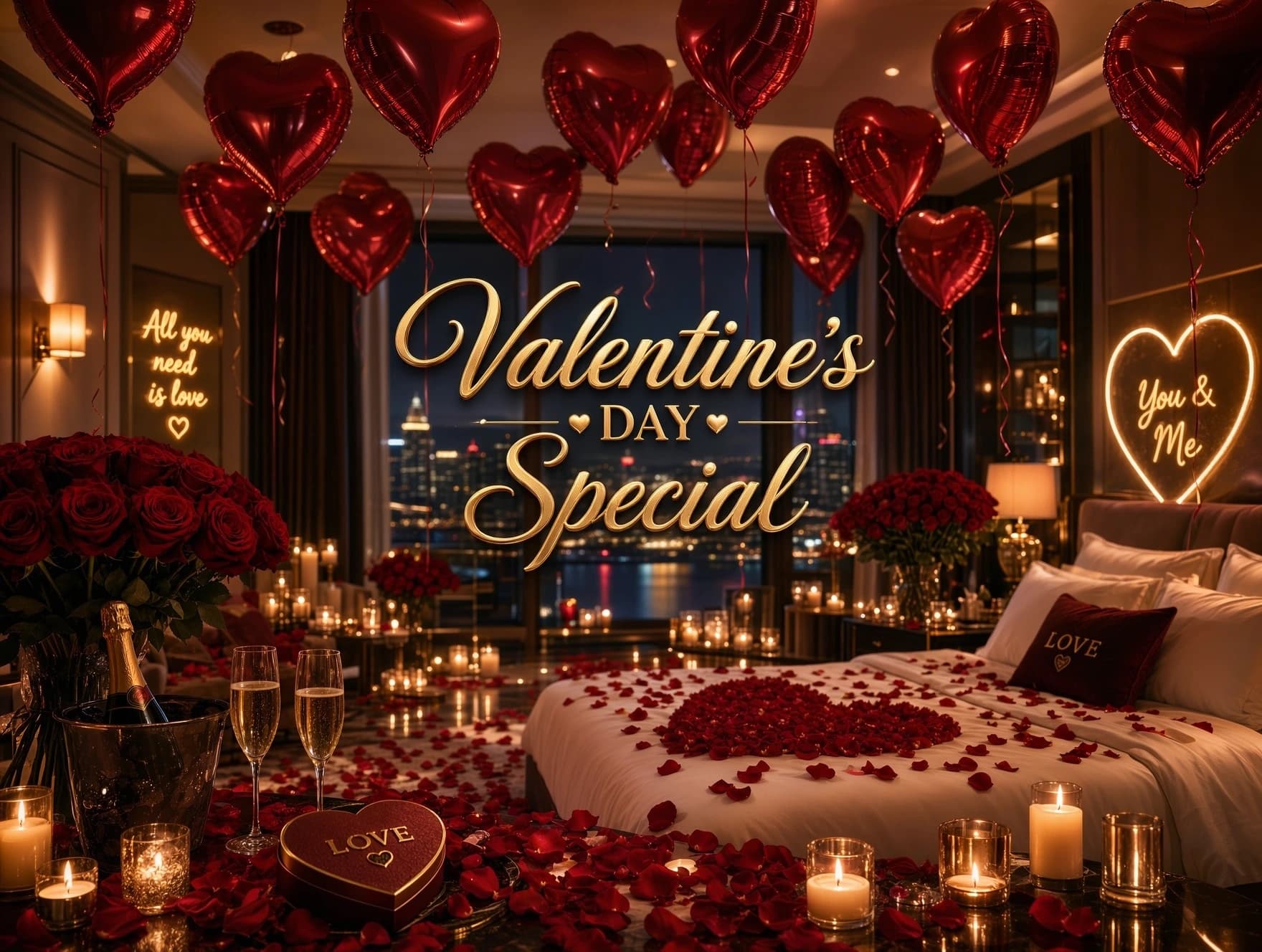 Valentine's Day romantic heart decoration