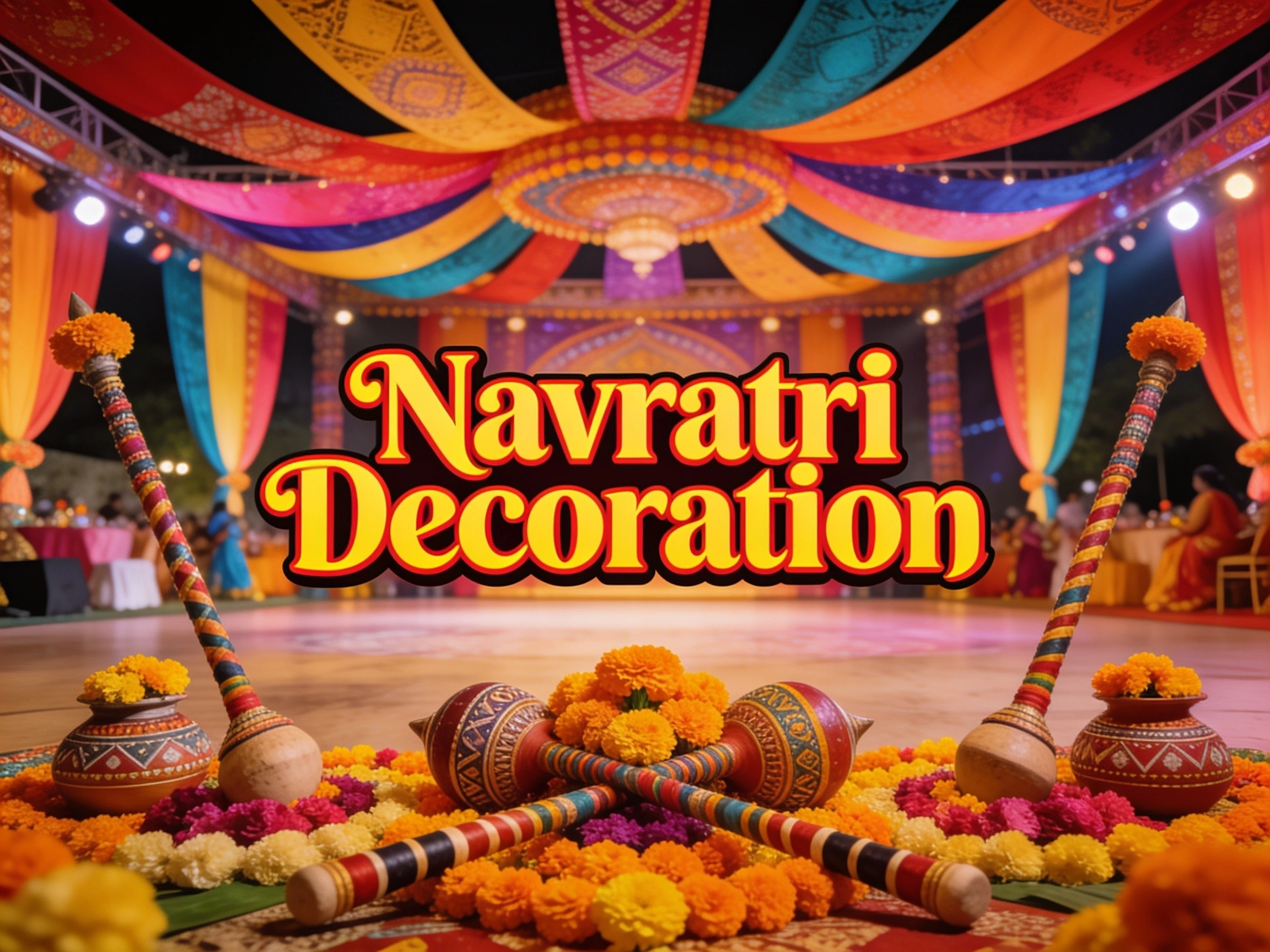 Navratri Dandiya night theme decoration