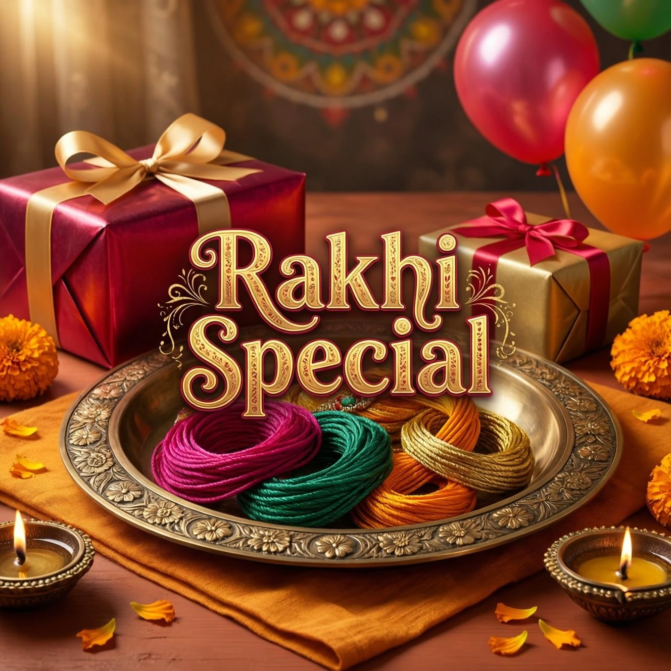 Raksha Bandhan festival balloon decor