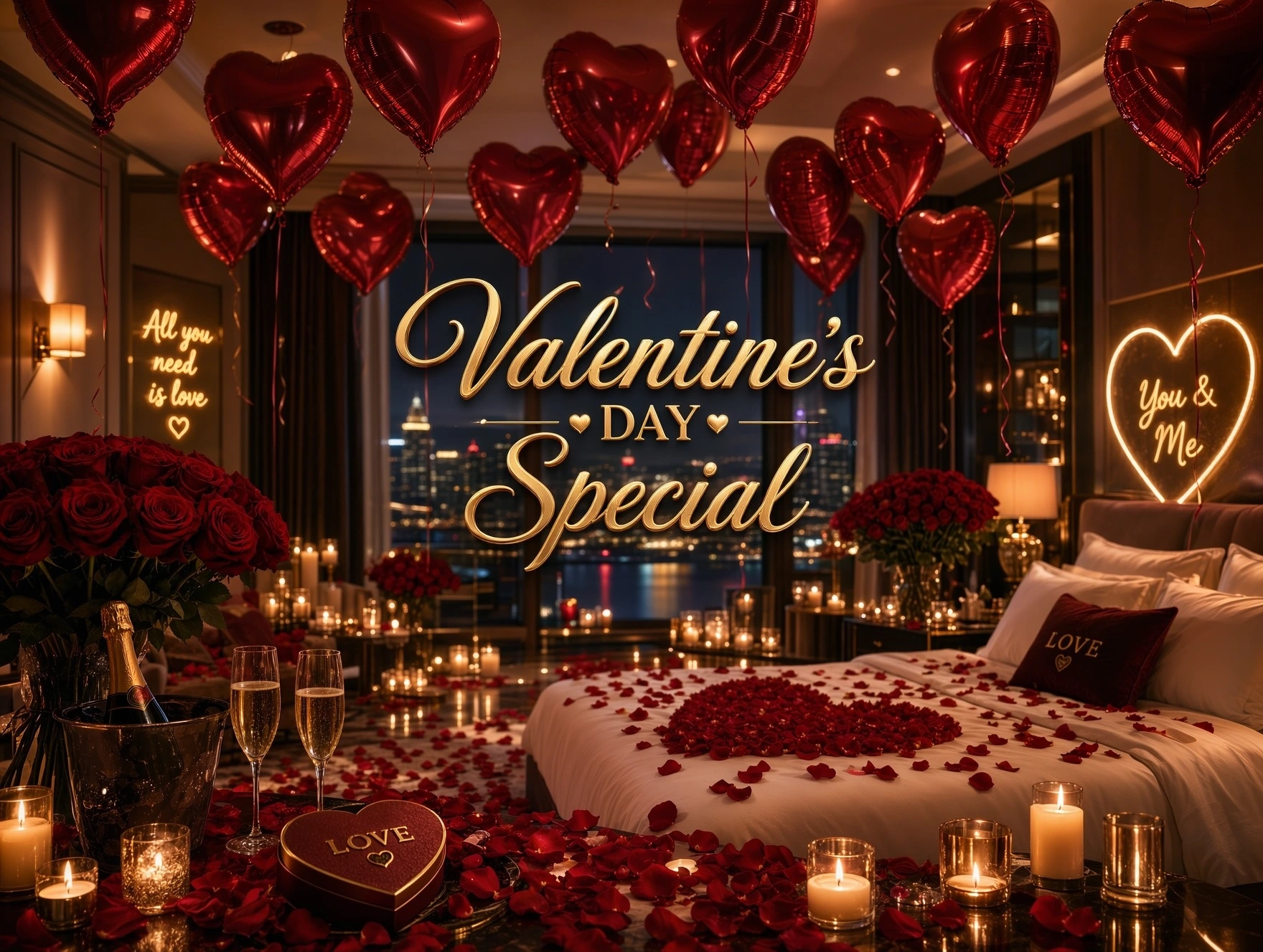 Valentine's Day romantic heart decoration